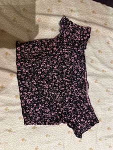 Floral Print Smocked Top