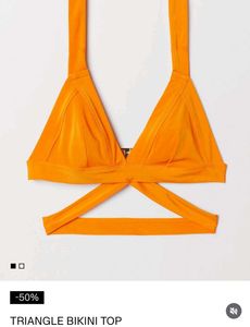 H&M Orange Triangle Bikini Top