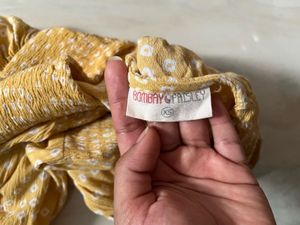 Yellow Smocked Floral Blouse