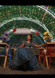 Stylish Striped Lehenga Choli Set
