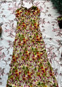 Floral spaghetti print dress