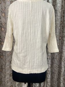 Cream Knit Sweater Top