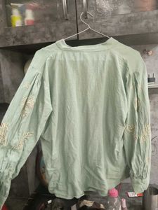 Embroidered Mint Green Kurta