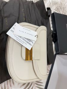 Charles &amp; Keith White Saddle Bag