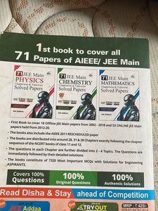 DISHA JEE Main Chemistry TOPICWISE Solved Papers