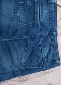 Blue Denim Cargo Pants