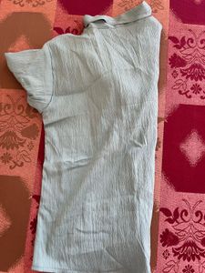 Crushed Texture Button-Up Shirt