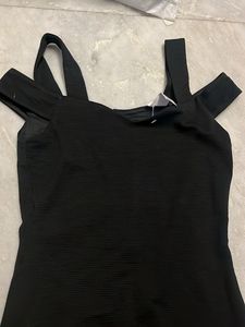 Chic Black Cold Shoulder Dress