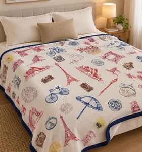 Travel Print Throw Blanket