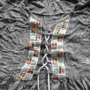 Bohemian Style Embroidered Tunic Top