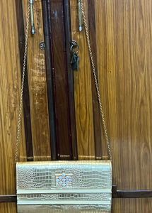 Gold Clutch with Chain