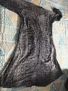 Stylish Black &amp; White Printed Kurta