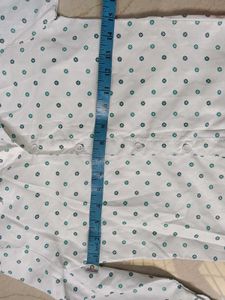 White Polka Dot Button-Down Shirt