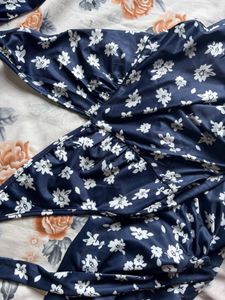 Backless Floral Halter Neck Midi Dress