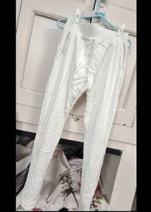 Pearl Studded White Casual Pants