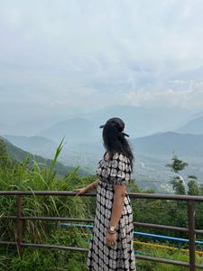 Chic Black &amp; White Midi Dress