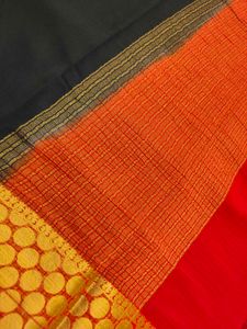 Black Chiffon Saree with Zari Border |
