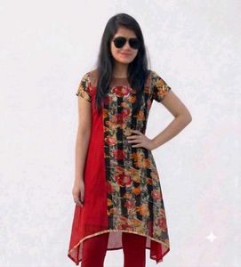 Vibrant Floral Print Kurta