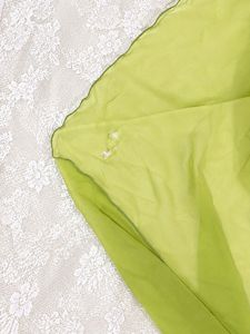 Chic Ruffled Lime Green Maxi Skirt