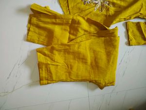 Yellow Kurta Set with Pants