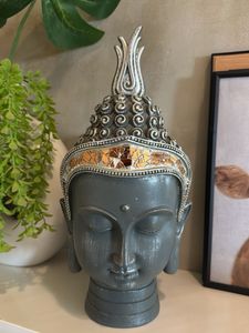 Serene Buddha Head Figurine
