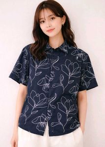 Men's Floral Print Short Sleeve Shirt