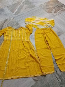 Yellow Kurta Set with Dupatta