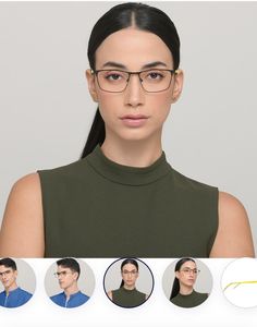 Stylish Prescription Eyeglasses with Case
