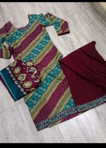pashmina suit with shawl