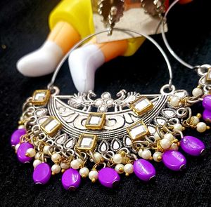 Elegant Peacock Design Hoop Earrings