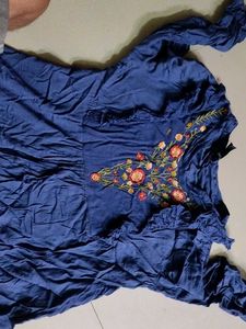 Embroidered Blue Kurta
