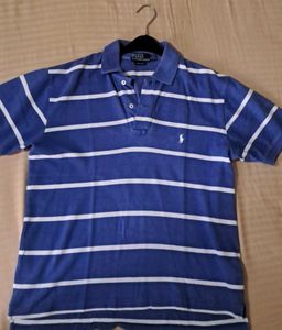 Ralph Lauren Blue stripe Polo tshirt
