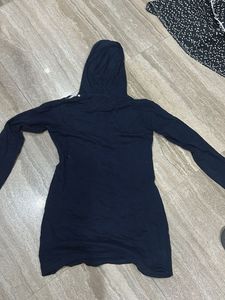 Navy Blue Hoodie Dress