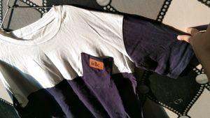 Blue And White Oversized Tshirt