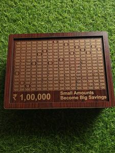 Wooden Savings Tracker Box