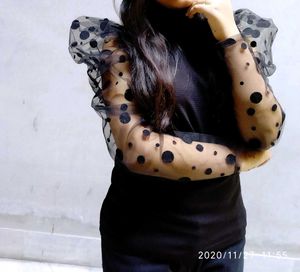 Stylish Black Polka Dot Top