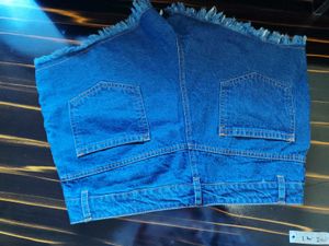Navy Blue Denim Shorts