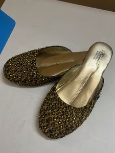 Embellished Golden Flats
