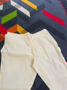 Cream Cotton Salwar Pants