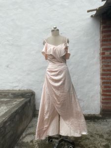 Elegant Pink Off-Shoulder Gown