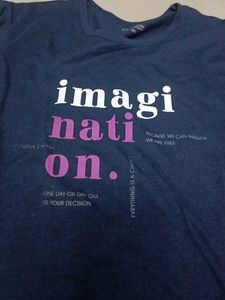 Navy Blue "Imagination" Graphic T-Shirt