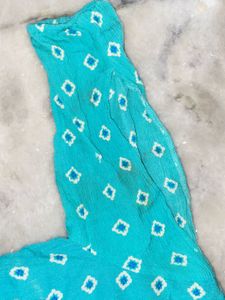 Teal Printed short kurti women girls