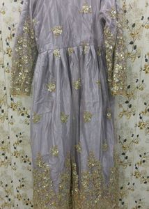 Elegant Sequined frock and plazo