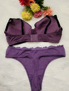 Purple Bra &amp; Thong Set