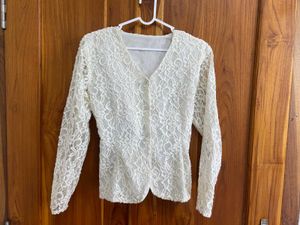 Elegant White Lace Blouse