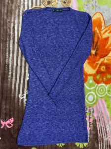 MANGO Purple Knit Sweater Dress