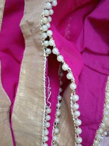 Stunning magenta Saree with Embellished B