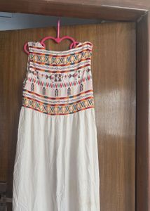 Bohemian Embroidered White kurta jacket