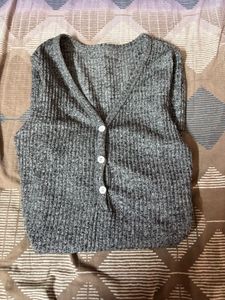 Ribbed Grey Bodysuit