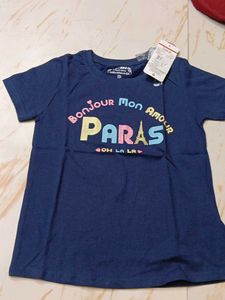 6-8 year Girls 'Bonjour Paris' Graphic Tee